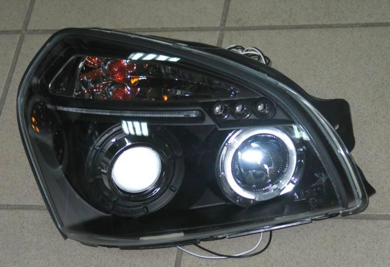 Hyundai Tucson оптика передня чорна галоген (HU205E-02-1-E-01), фото 1