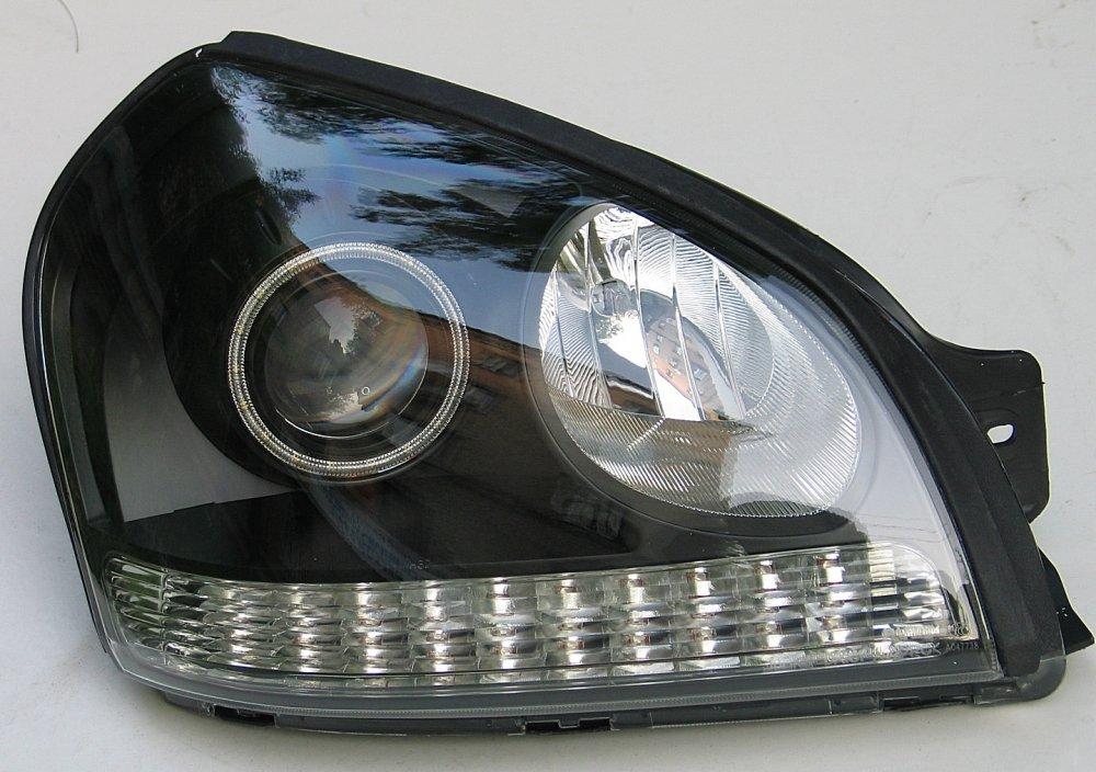 Hyundai Tucson оптика передня чорна ксенон (JIUDIN-TUC-HID-BLACK), фото 1