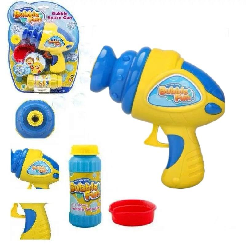 Пістолет з мильними бульбашками Bubble Fun DHOBB10130 "Космічний пістолет" Жовтий, фото 1