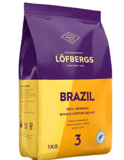 Кава Lofbergs Brazil в зернах 1 кг