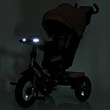 Велосипед триколісний дитячий з батьківською ручкою TURBO TRIKE MT 1007-7 Персиковий, фото 4