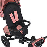 Велосипед триколісний дитячий з батьківською ручкою TURBO TRIKE MT 1007-7 Персиковий, фото 5