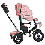 Велосипед триколісний дитячий з батьківською ручкою TURBO TRIKE MT 1007-7 Персиковий, фото 7