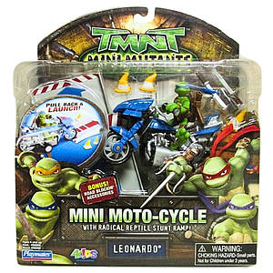 Набір міні-фігурки Леонардо з мотоциклом - Mini Code-Runner With Leonardo, 4Kids, Playmates