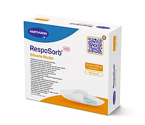 Силіконова пов'язка, що самоклеїться з суперабсорбуючим полімером RespoSorb Silicone Border 12,5 х 12,5 см 1 шт