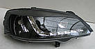 Opel Astra G оптика передня чорна LED (HU287E-00-1-E-01), фото 3