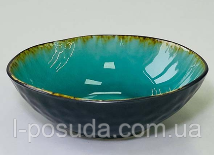 Керамічний салатник ""Бірюзова лагуна", 17Х5см, фото 1