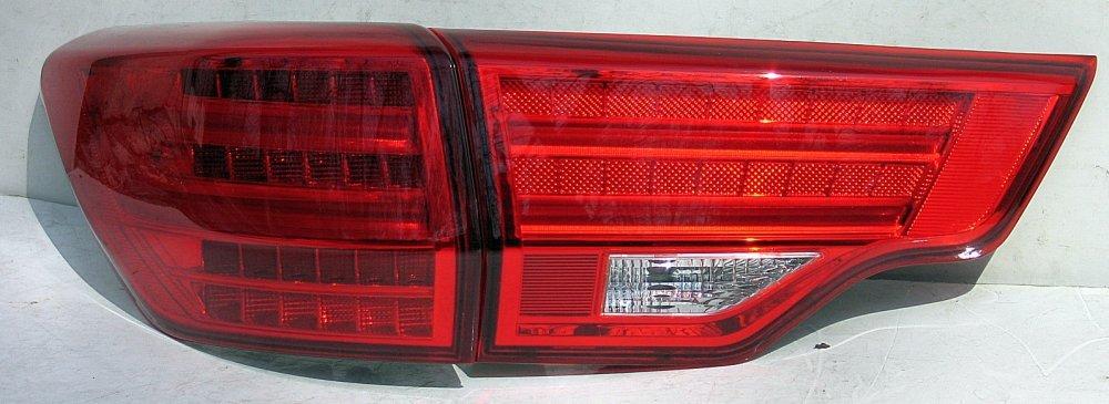 Toyota Highlander 2014 оптика задня LED червона/ Led taillights red XU50 BMW style (XZ45R)