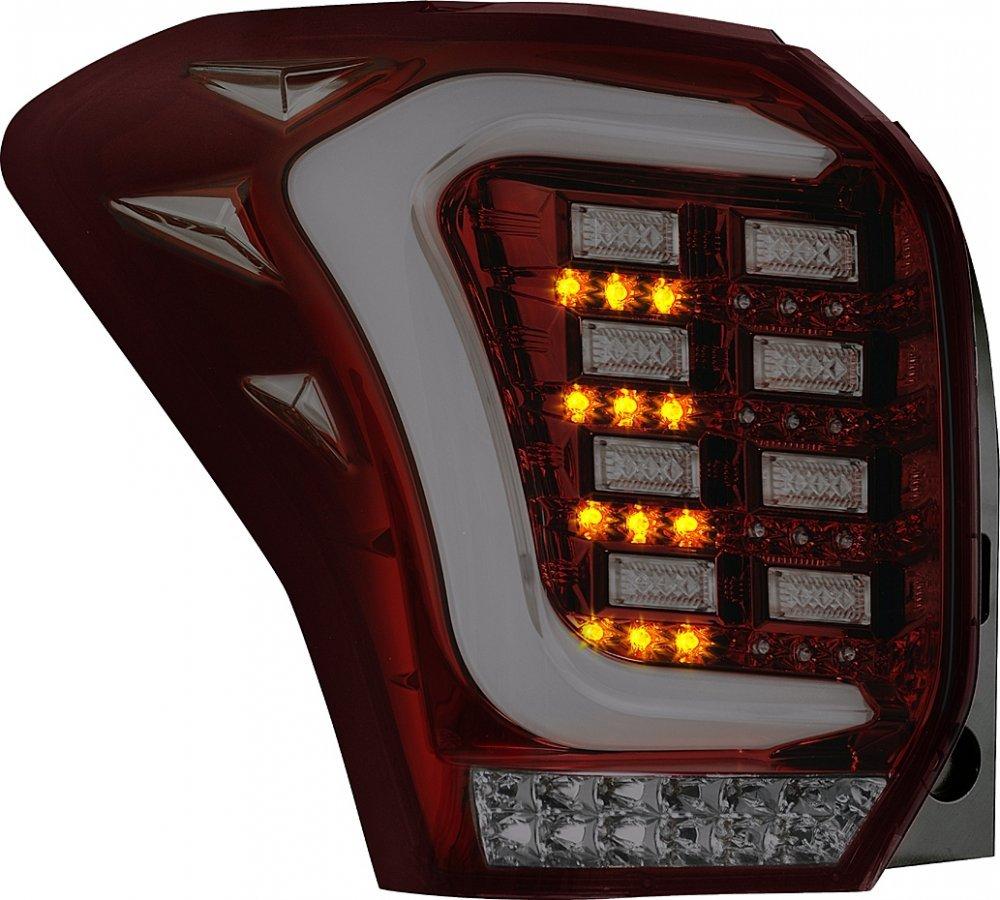 Subaru Forester SJ оптика задня альтернативна ,ліхтарі тюнінг діодні тонований хром / LED taillights smoked red (60-1453SR)