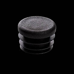 Заглушка D-30 кругла чорна пластикова плоска для труб діаметр 30 мм внутрішня для отворів