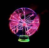 Плазмова куля 20 см, магічна куля з блискавками діаметр 20 см, фото 4