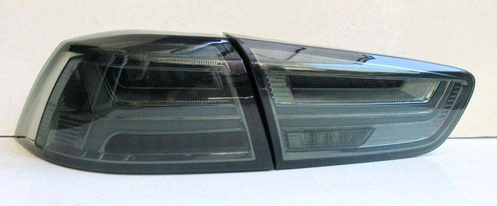 Mitsubishi Lancer X оптика задня чорна A6 стиль (YAB-YS-0155BS)