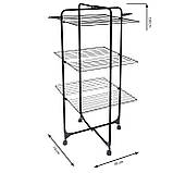 Сушарка для білизни підлогова Casa Si Athletic 3 Black (CS92185E04E), фото 2