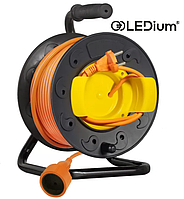 Подовжувач на котушці з виносною розеткою 30 Метрів 2х1,5мм²