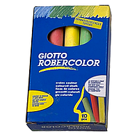 Мелки для рисования Dolphin/Giotto Robercolor разноцветные 10шт/уп, набор мела для рисования