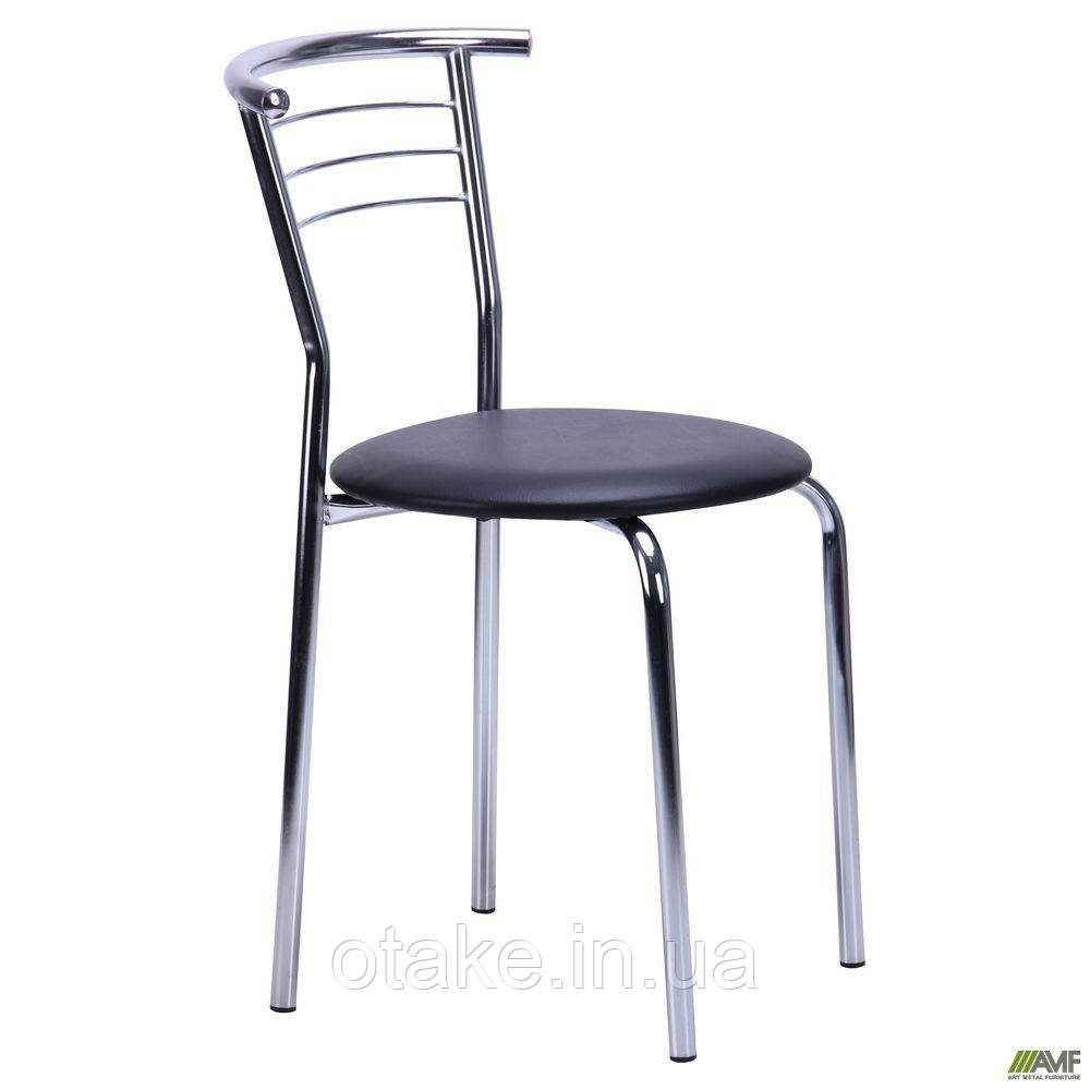 Стілець Маркос хром Кожзам чорний, фото 1