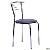 Стілець Маркос хром Кожзам чорний