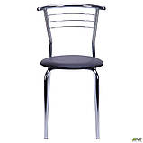 Стілець Маркос хром Кожзам чорний, фото 3