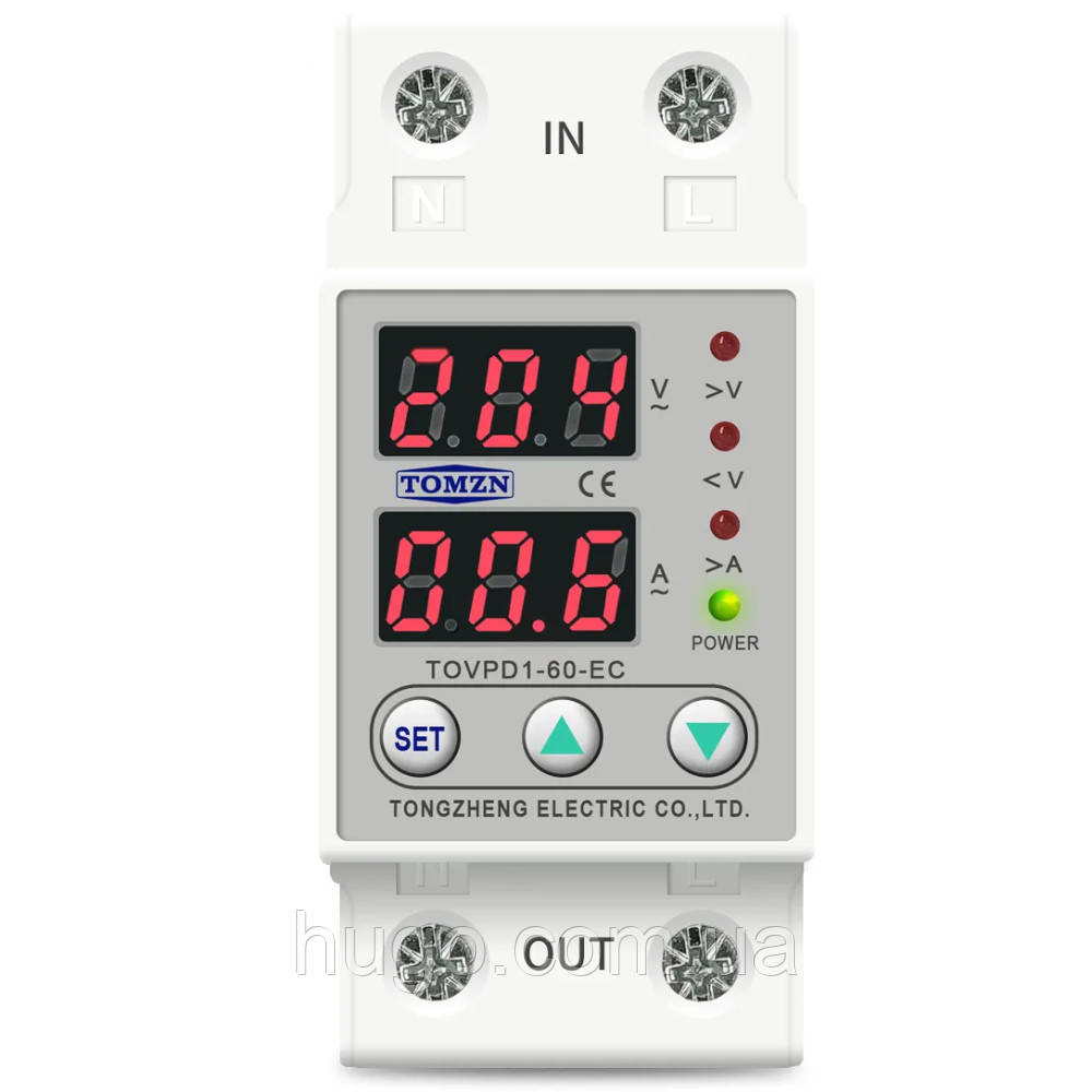 れん1 Реле напруги та струму 60A, TOVPD1-60-EC TOMZN / Відсікач