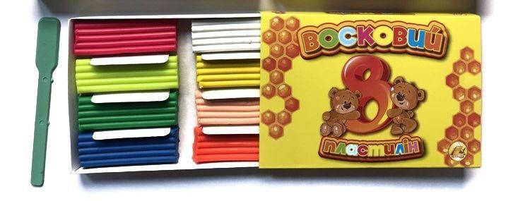 Пластилін 130гр. 8кол. восковий ТЕ12525 Тетрада, фото 1