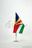 Прапорець Сейшельські острови, 13,5х25 см, атлас щільний,2-х сторонній, фото 4