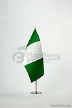 Прапорець Нігерія, 13,5х25 см, атлас щільний,2-х сторонній, фото 3