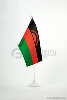 Прапорець Малаві, 13,5х25 см, атлас щільний,2-х сторонній