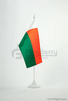 Прапорець Мадагаскар, 13,5х25 см, атлас щільний,2-х сторонній