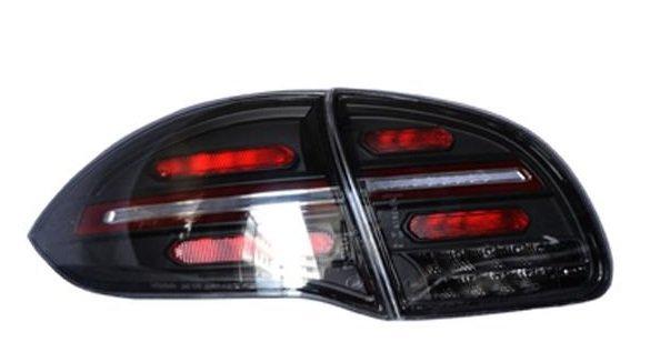 Porsche Cayenne 958 2011+ оптика задня FULL LED тюнінг 2018+ look чорна (LL-PSCN1118TLB)