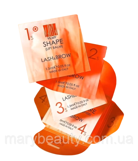 Набір VILMY LAMINATION SYSTEM 4S Lash and brow (SHAPE/ SAVE/SHINE/SPECIAL CARE)