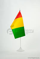 Прапорець Гвінея, 13,5х25 см, атлас щільний,2-х сторонній