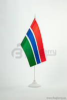 Прапорець Гамбія, 13,5х25 см, атлас щільний,2-х сторонній