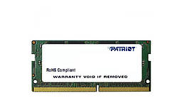 Модуль пам'яті для ноутбука SoDIMM DDR4 4GB 2400 MHz Patriot (PSD44G240081S)