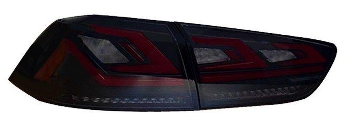 Mitsubishi Lancer X оптика задня чорна стиль CP (CPMTLC10TLB)