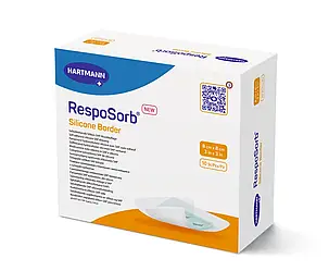 Пов'язка самоклеюча із суперабсорбуючим полімером силіконова RespoSorb Silicone Border 8 х 8см 1 шт