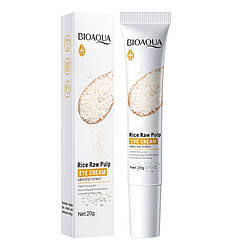 Крем для шкіри навколо очей з Екстрактом Білого Рису Bioaqua Rice Raw Pulp Eye Cream 20 г (6941349383895)