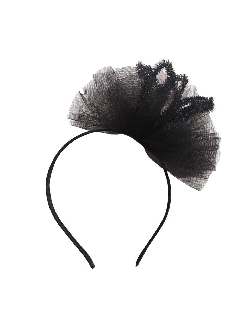 Обруч на Хелловін на голову Корона one size чорний, фото 1