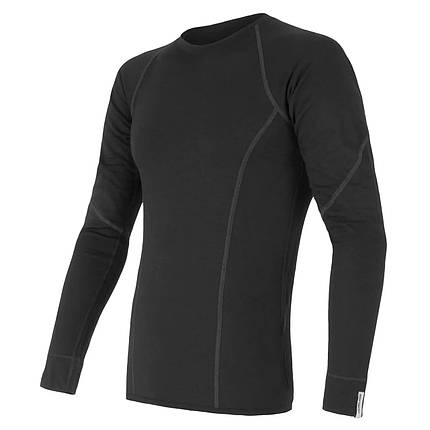 Чоловіча термофутболка з довгим рукавом Sensor Merino Active LS, 3XL (Black), фото 1