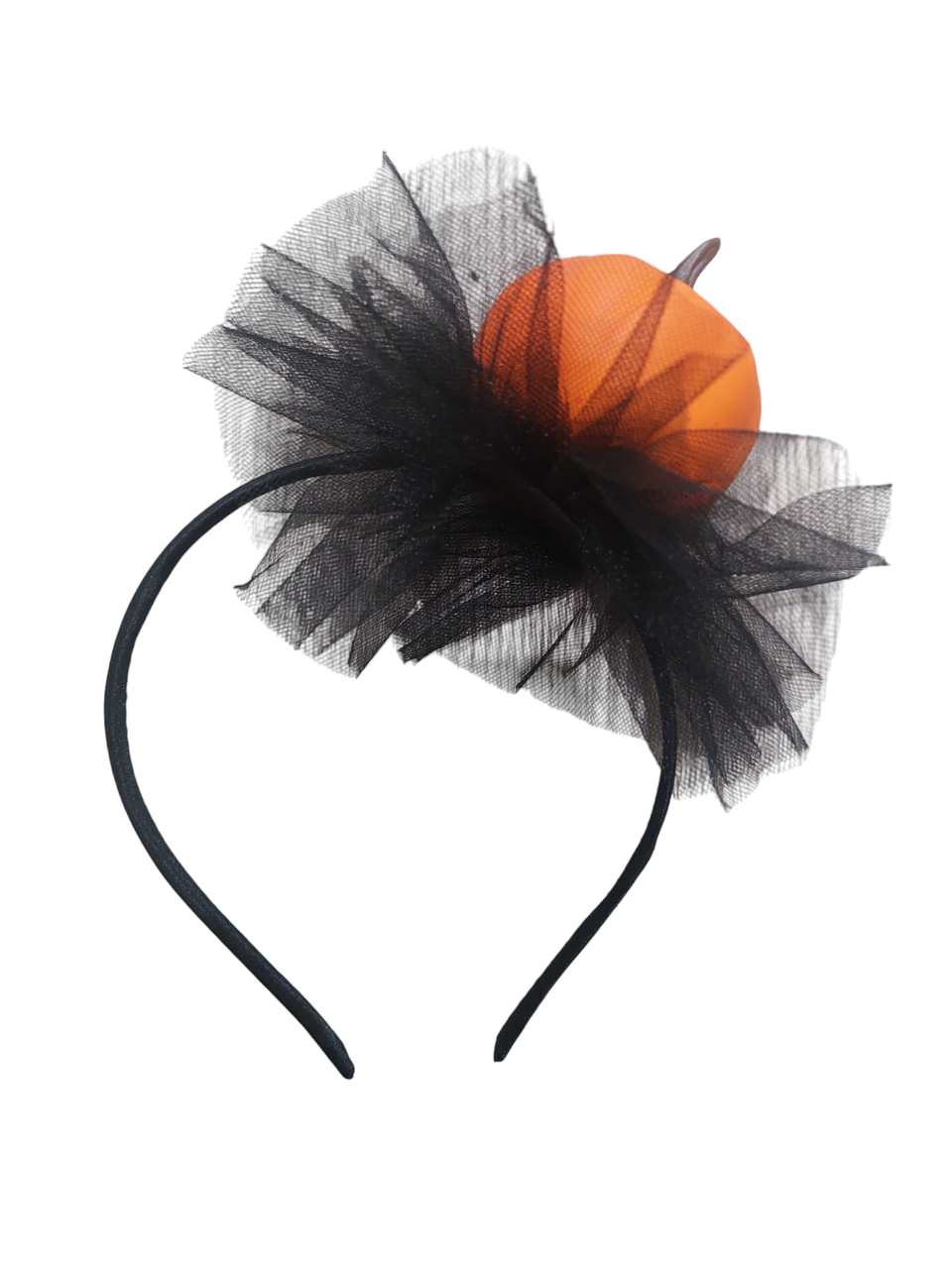 Обруч для Хелловіна на голову Гарбуз one size чорний, фото 1