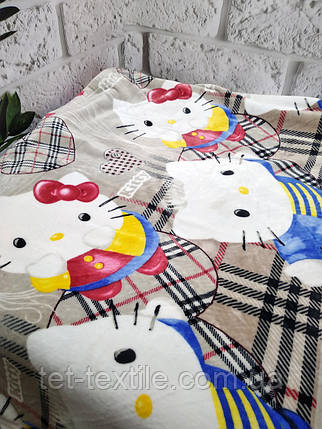 Плед дитячий з мікрофібри Велсофт Hello Kitty 110х140 см, фото 1