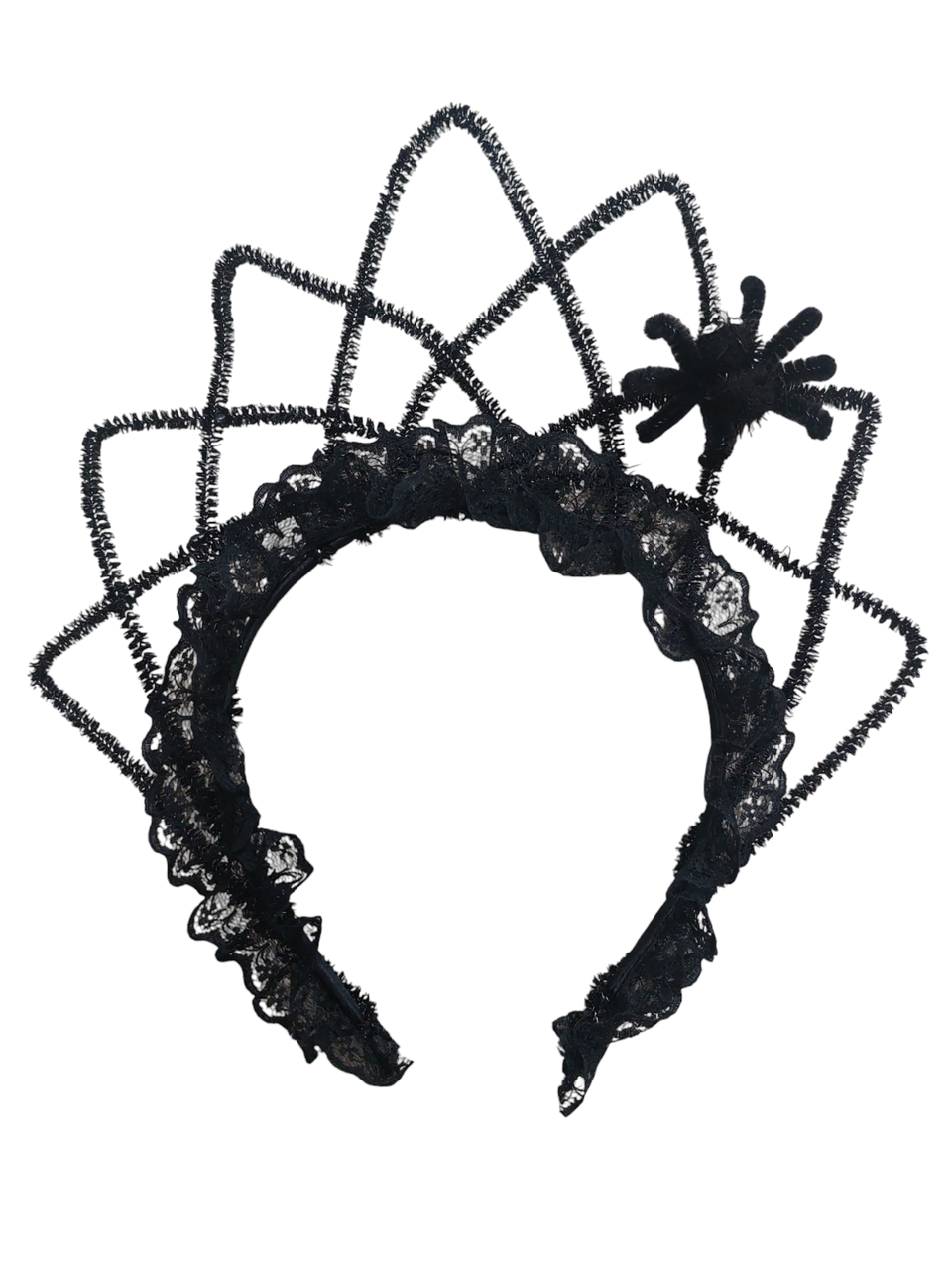 Обруч на Хелловін Павук на короні one size чорний, фото 1