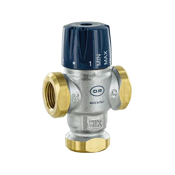 Термостатичний змішувальний клапан Officine Rigamonti 1" вн.-вн. регулювання 30-65°C (0518.325)