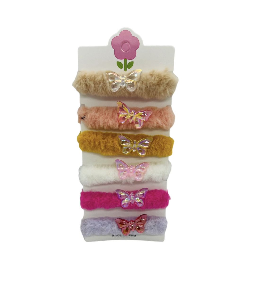 Дитяча хутряна гумка Метелік, фото 1