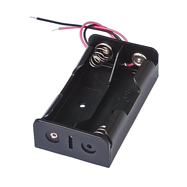 Тримач акумулятора 18650*2шт, дріт, Daier BH18650-2001, фото 1