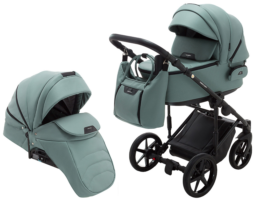 Коляска 2 в 1 Adamex Porto Light ECO SA-20 нефрит, фото 1
