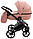 Коляска 2 в 1 Bair Marcel ECO BM-144 рожевий пудра, фото 3
