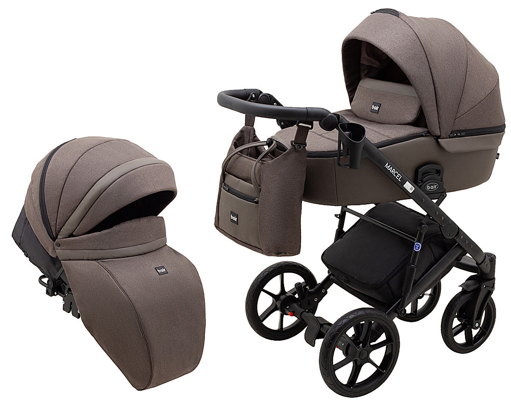 Коляска 2 в 1 Bair Marcel Light BML-01 коричневий, фото 1