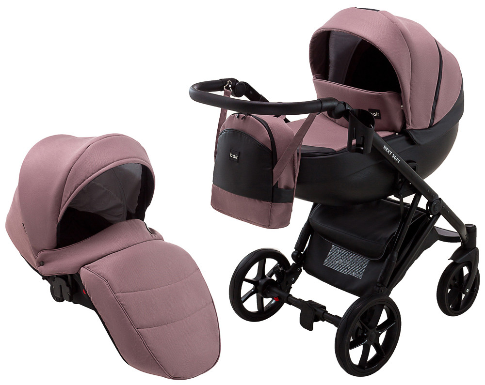 Коляска 2 в 1 Bair Next Soft 32 бордовий