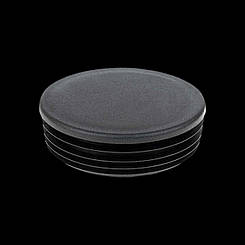 Заглушка D-80 кругла чорна пластикова плоска для труб діаметр 80 мм внутрішня для отворів