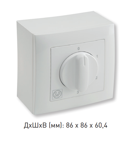 Регулятор швидкості для тришвидкісних вентиляторів Soler&Palau INTER 4P, фото 1